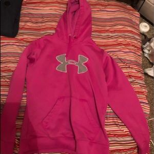 Pink Under Armour Hoodie (M)